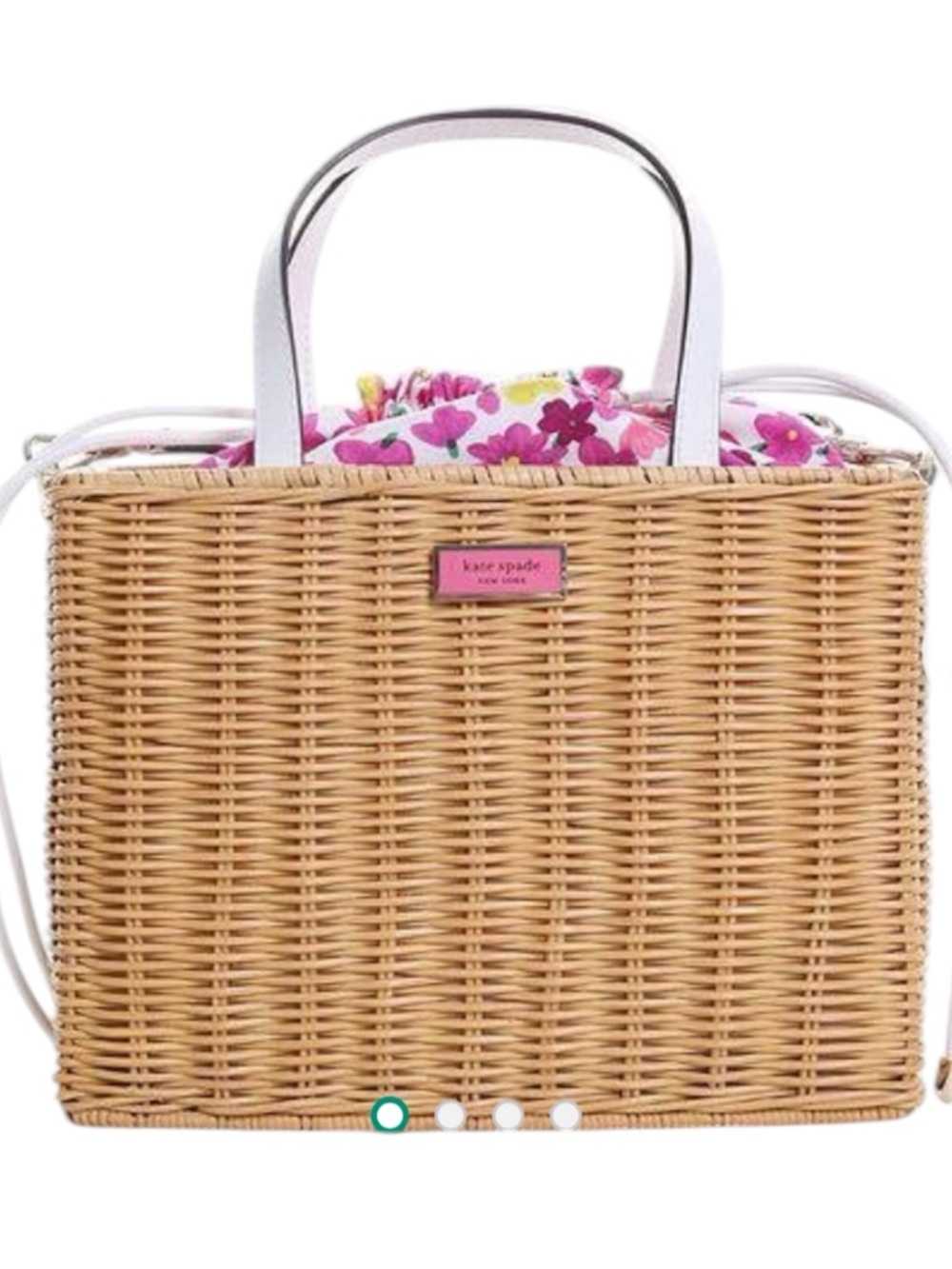 kate spade Kids Floral Drawstring Satchel Liner — Pink, Yellow, Green
